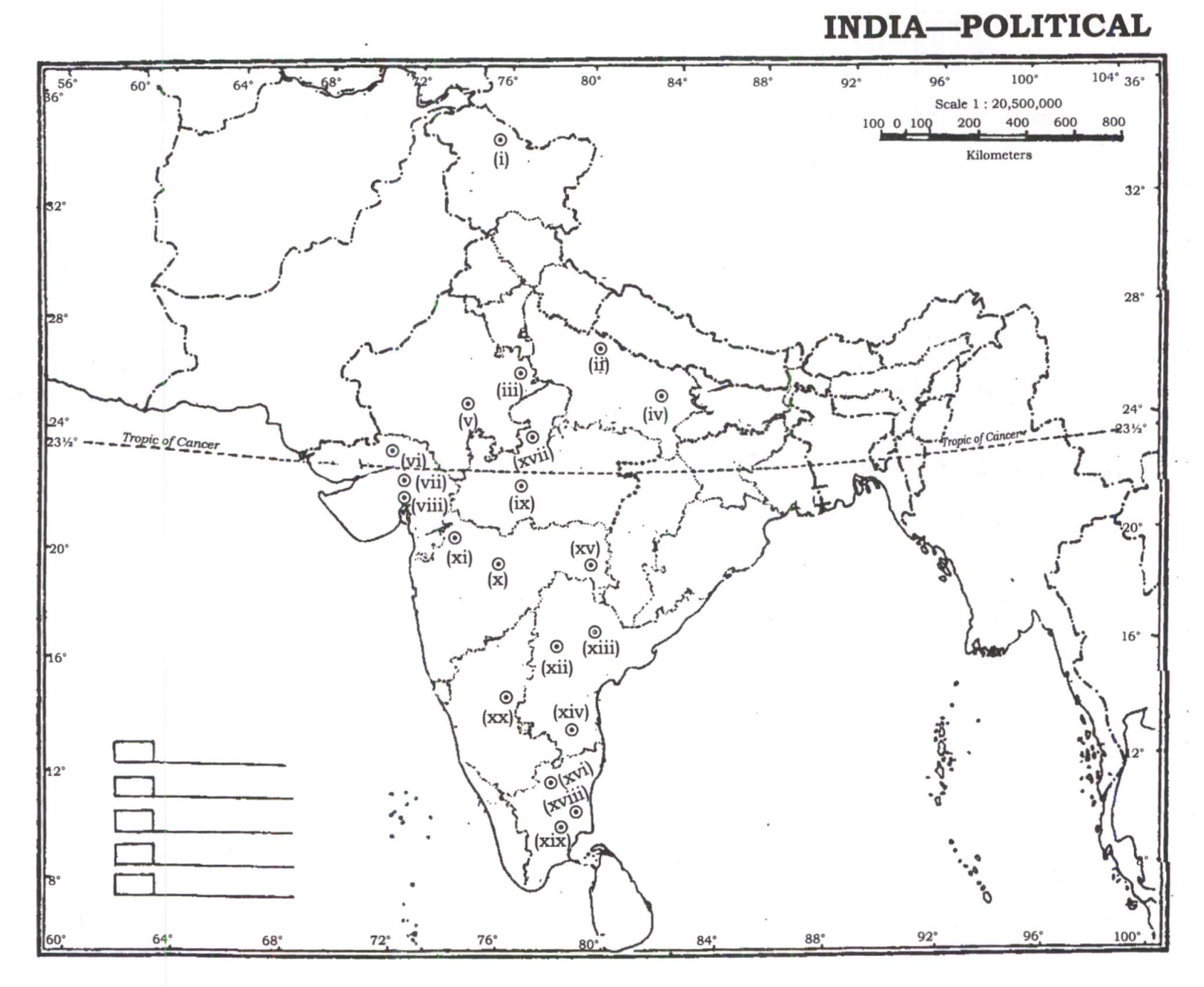 UPSC CSE History Optional Paper 2023, Map Material