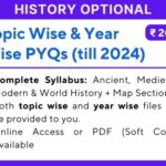 History Optional Topic Wise PYQs for UPSC CSE 2025