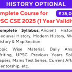 History Optional Complete Course for UPSC CSE 2025 (1 Year Validity)